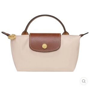Longchamp Mini Bag in Cream and Brown